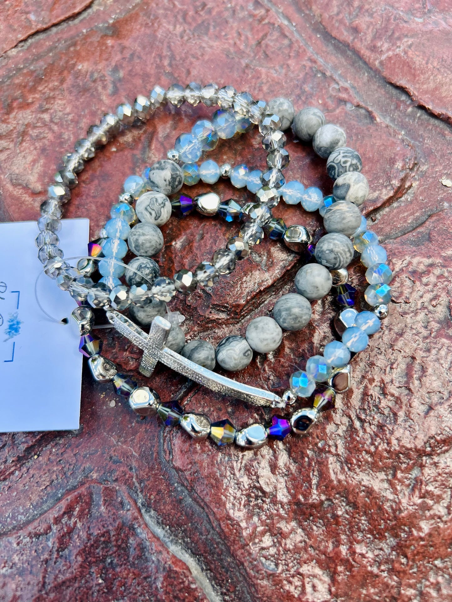 Metal Tone Cross Stack (Multiple Colors)