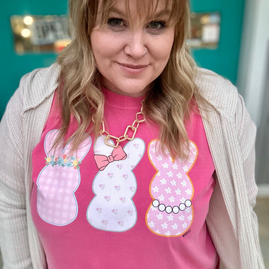 Bunny Trio Tee on Comfort Color