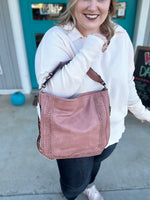 Aris Hobo Purse In Dark Rose