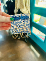 Metal Volleyball Outline Drop Earrings