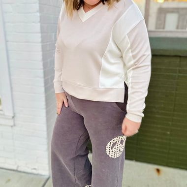 Penny Peace Sign Wide Leg Pants