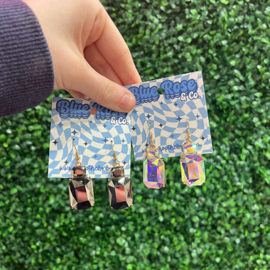 Square Crystal Earrings