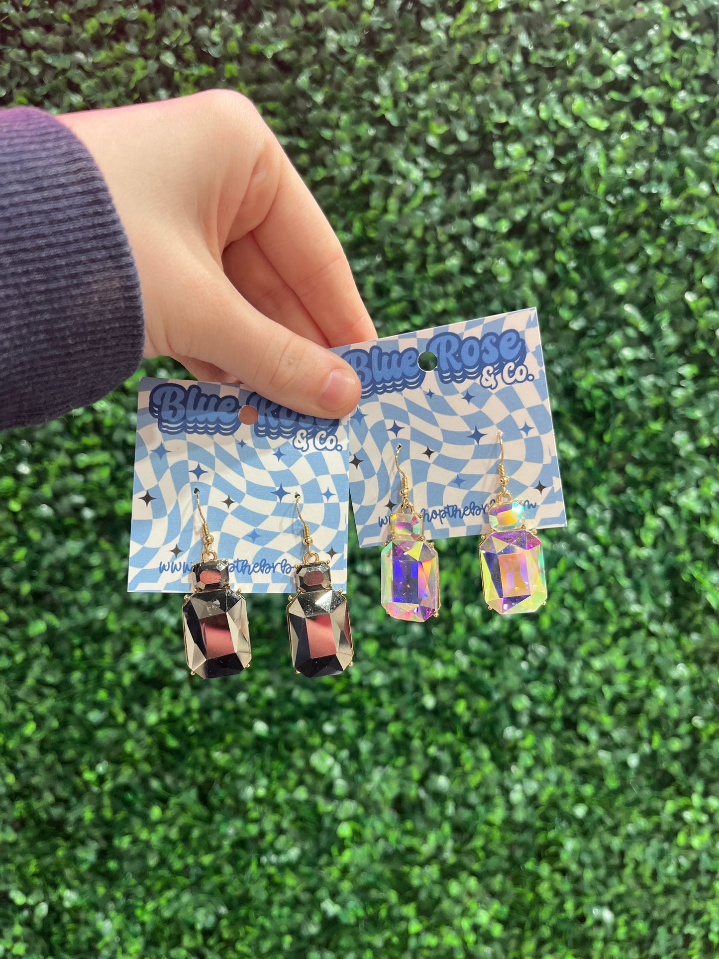 Square Crystal Earrings