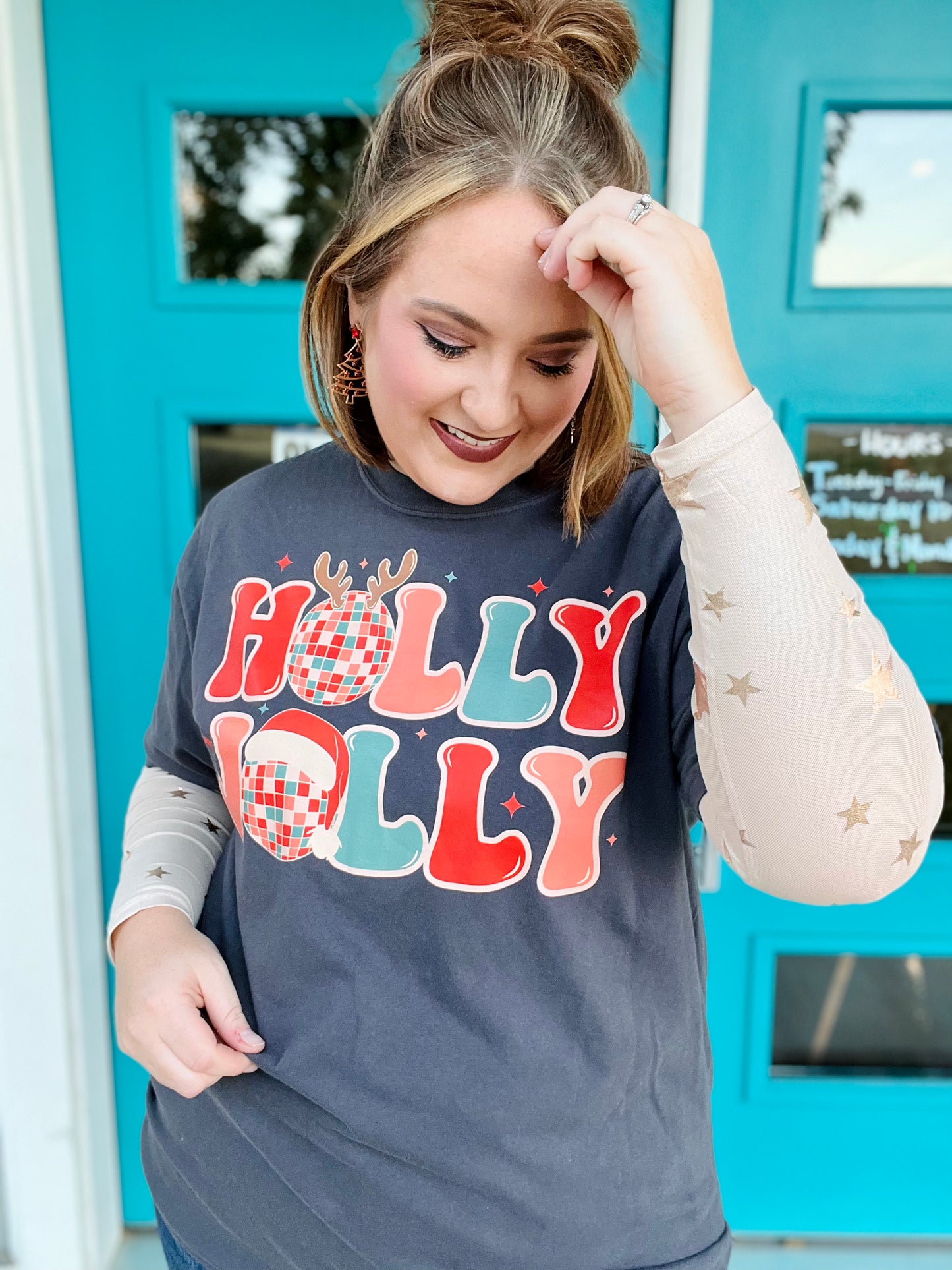 Holly Jolly Disco on Comfort Colors