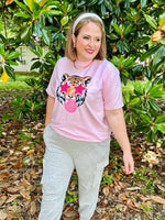 Starry Eyed Tiger on Pink Comfort Color