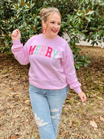 Merry Graphic on Pink