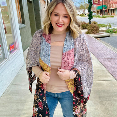Mandi Floral Print Kimono