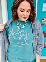 Isaiah 40:8 Boho Floral Tee on Comfort Color