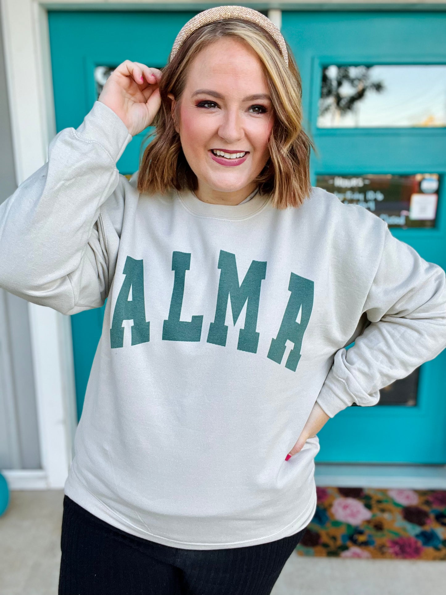 Varsity Print School Spirit Sweatshirt (Any school)