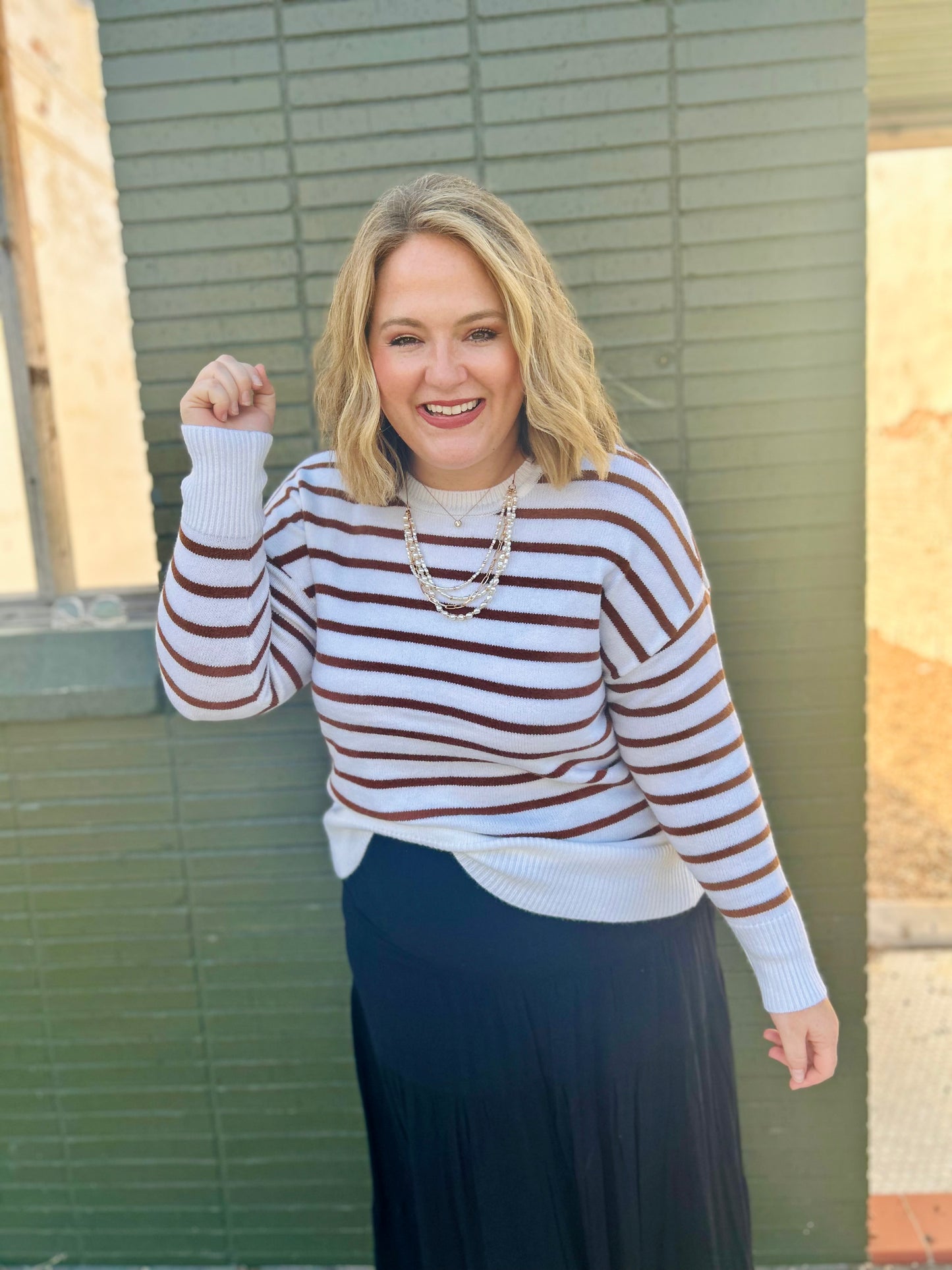 Striped Knit Sweater