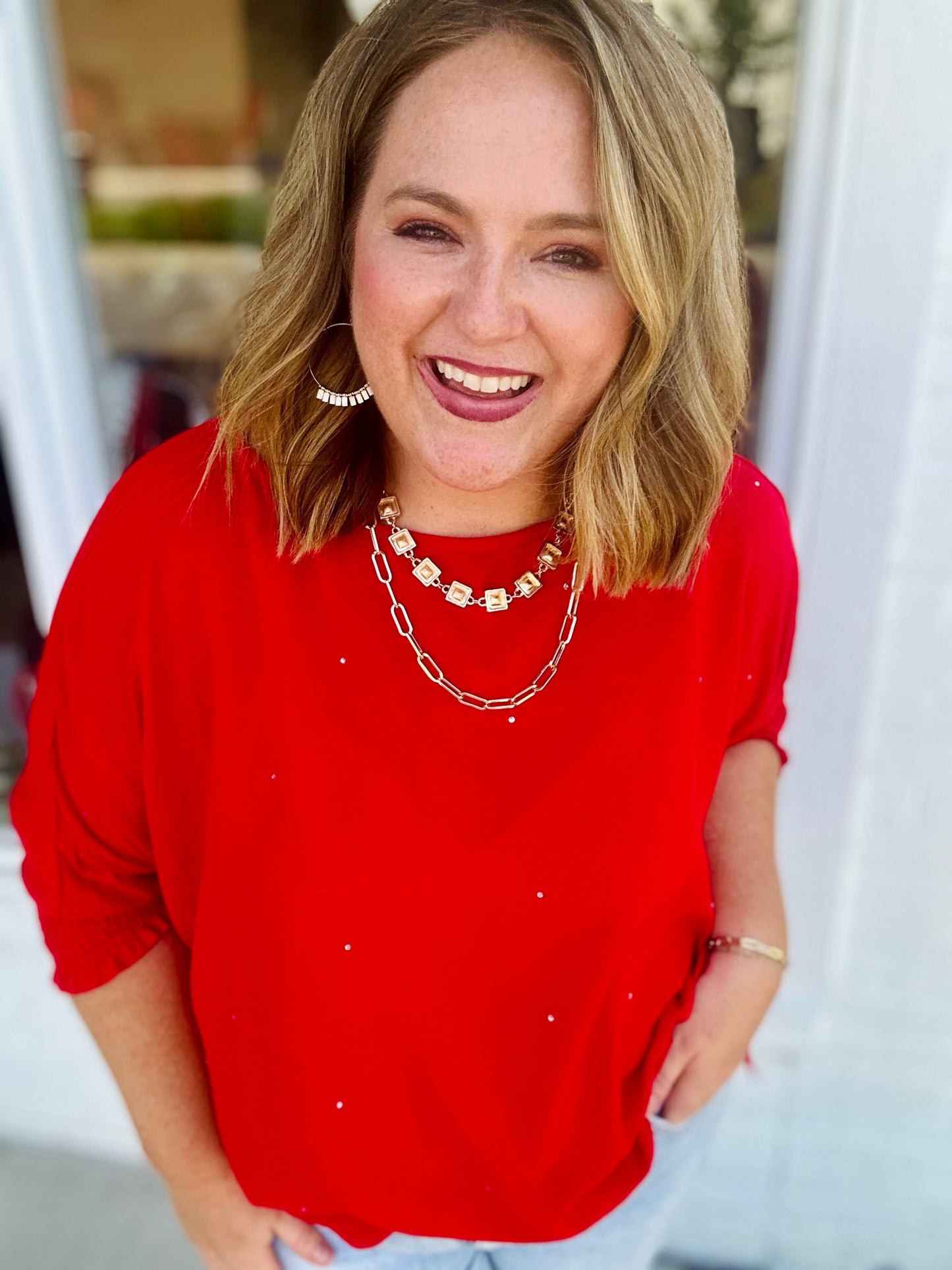 Alex Rhinestone Top