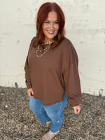 Jasmine High Low Top in Chocolate