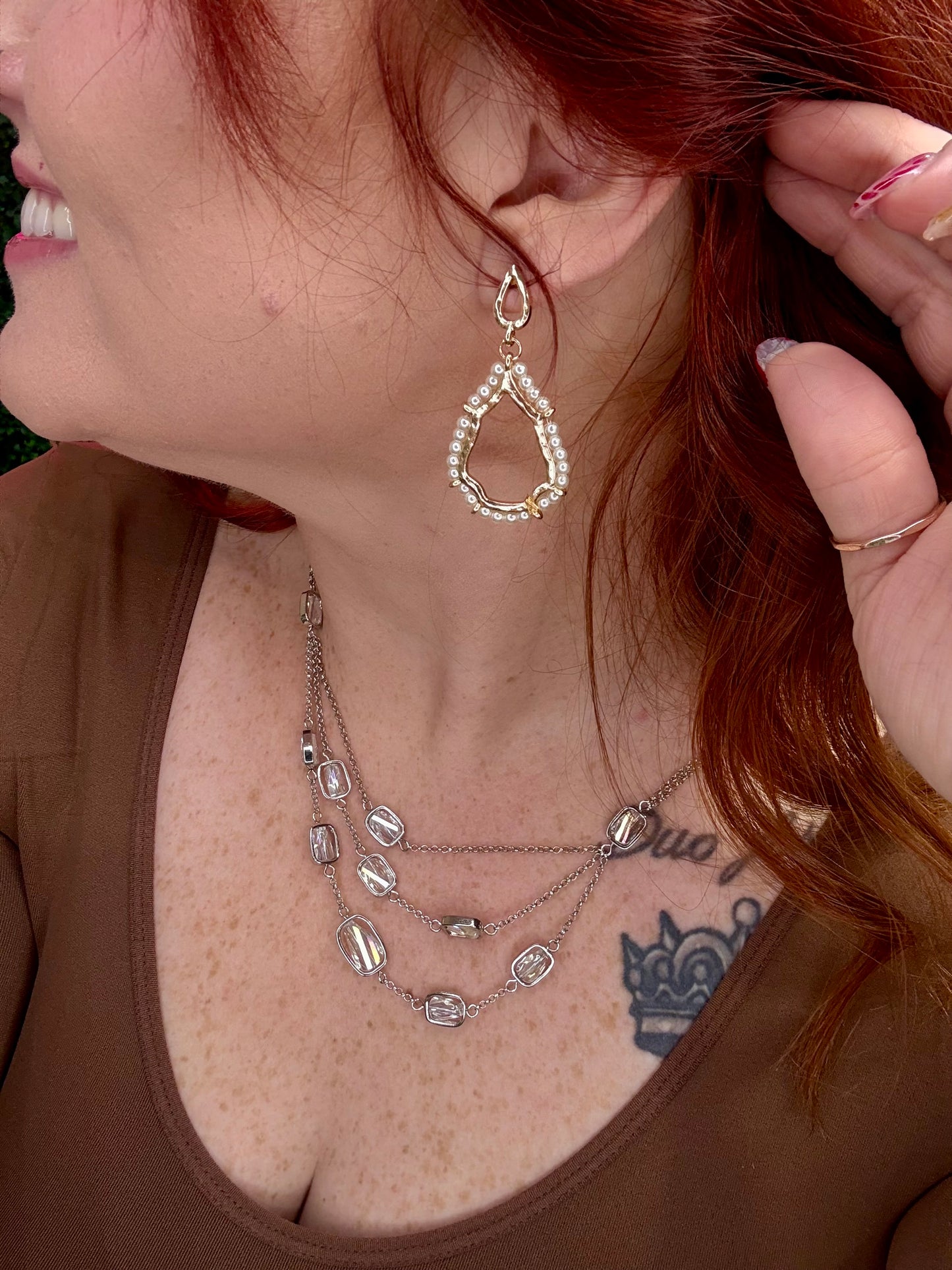 Pearl Teardrop Drop Earrings