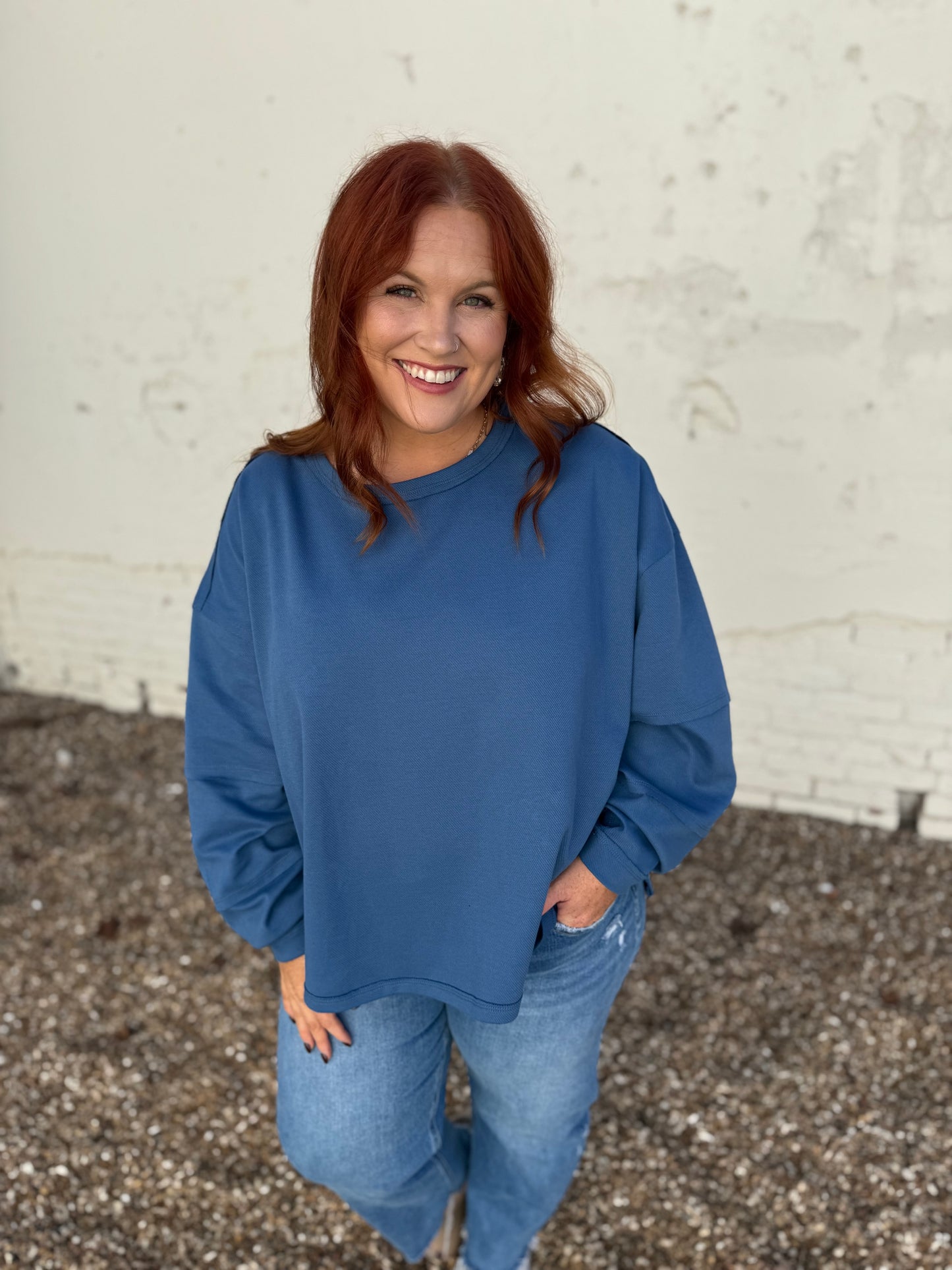 Jasmine High Low Top in Blue