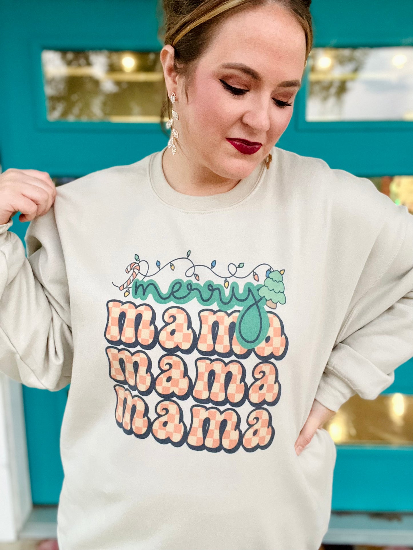 Merry Mama Checkered on Tan