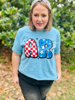 AR Bubble Letter Tee On Bella Canvas