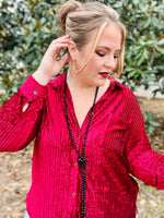 Amelia Velvet Button Down