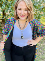 Multicolor Sequin Duster