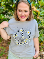 Checkered Peace Graphic Tee