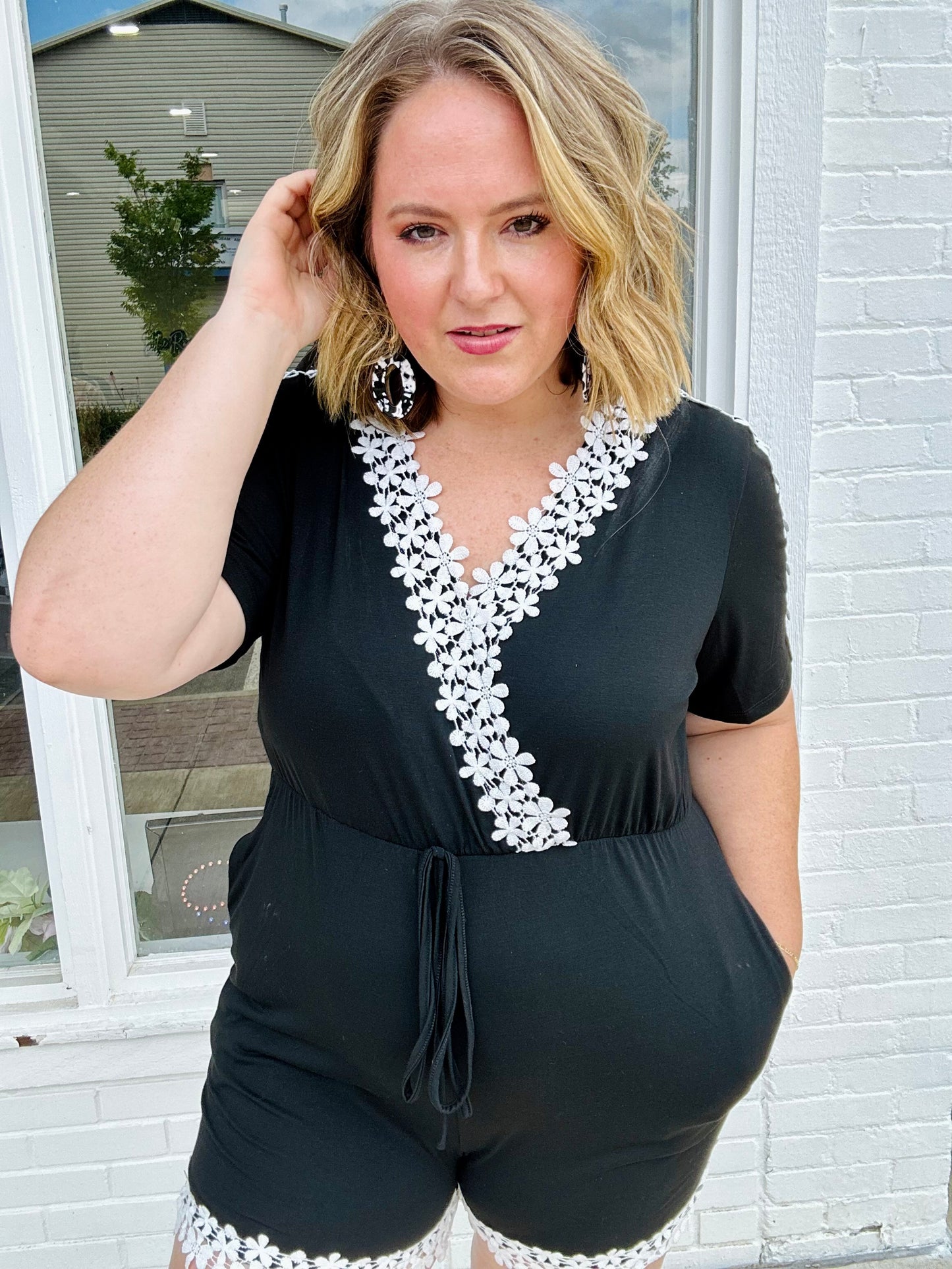 Linley Floral Lace Romper