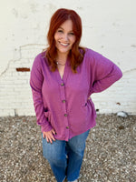 Two-Toned Charm Cardigan - Magenta