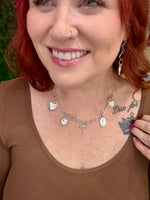 Bow Charm Necklace In Silver