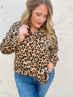 Leopard Print Long sleeve Button Up