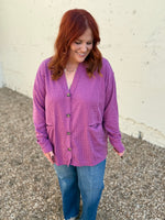 Two-Toned Charm Cardigan - Magenta