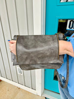 Kaci Overflap Crossbody in Charcoal