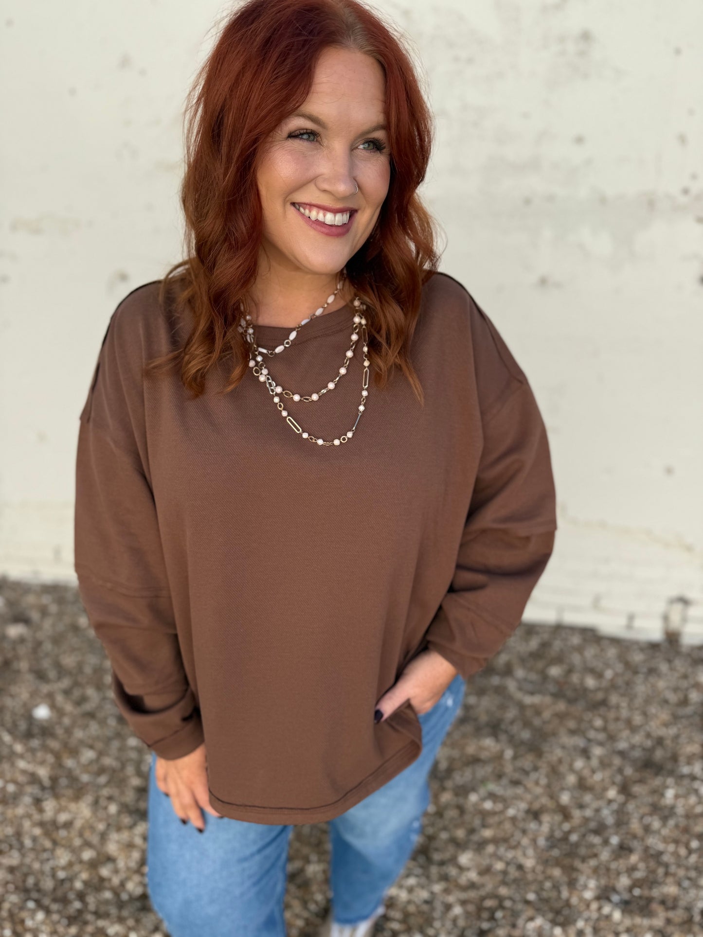 Jasmine High Low Top in Chocolate