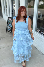 Briannah Blue Tiered Dress