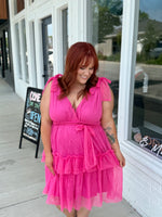 Alianah Pink Tiered Dress