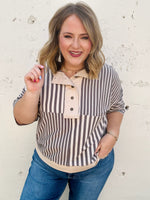 Smokey Grey Boxy Knit Top