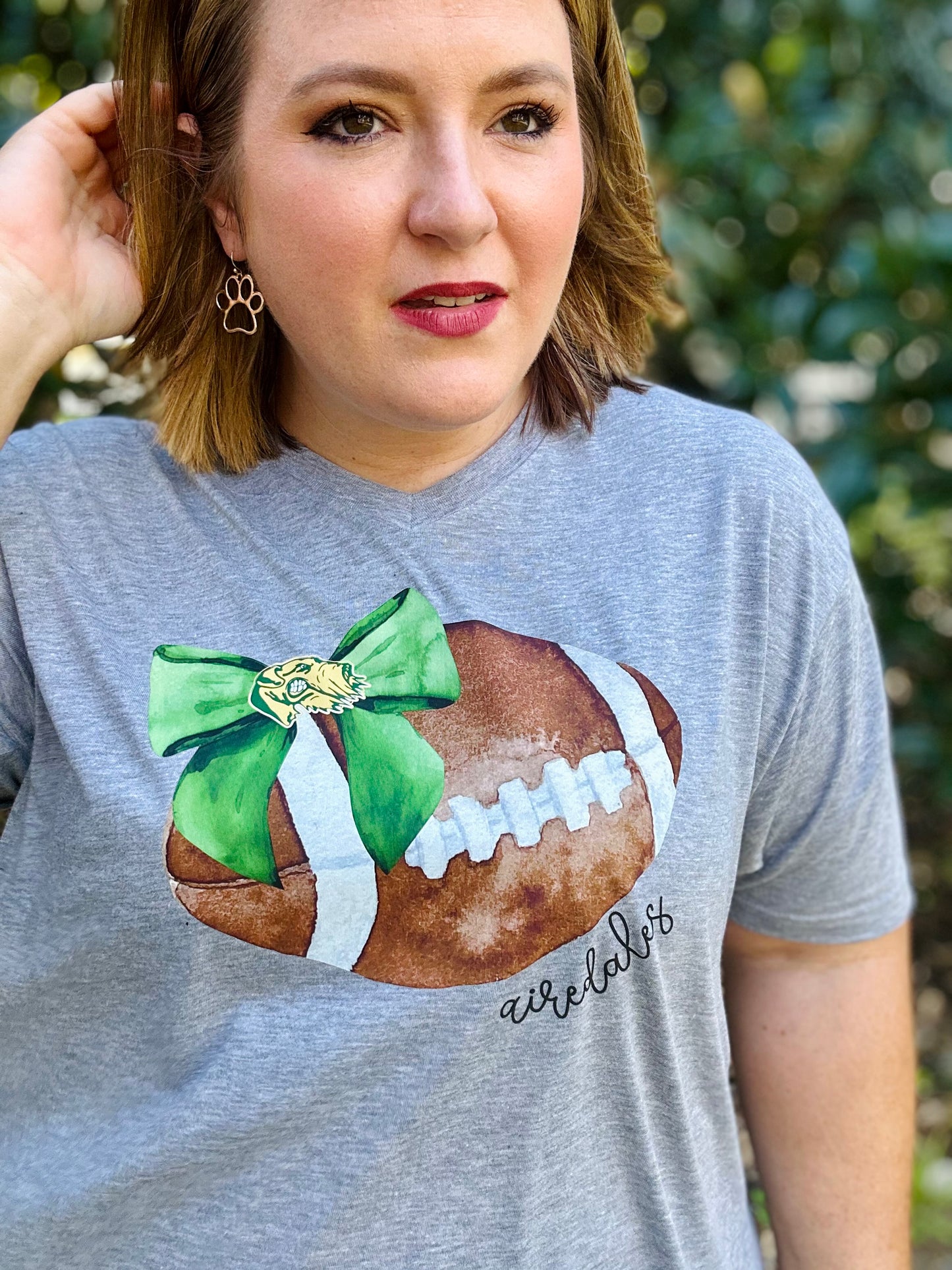 Watercolor School Spirit Football Tee (Any School!)