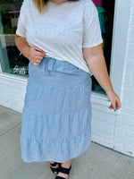 Ivory Striped Skirt