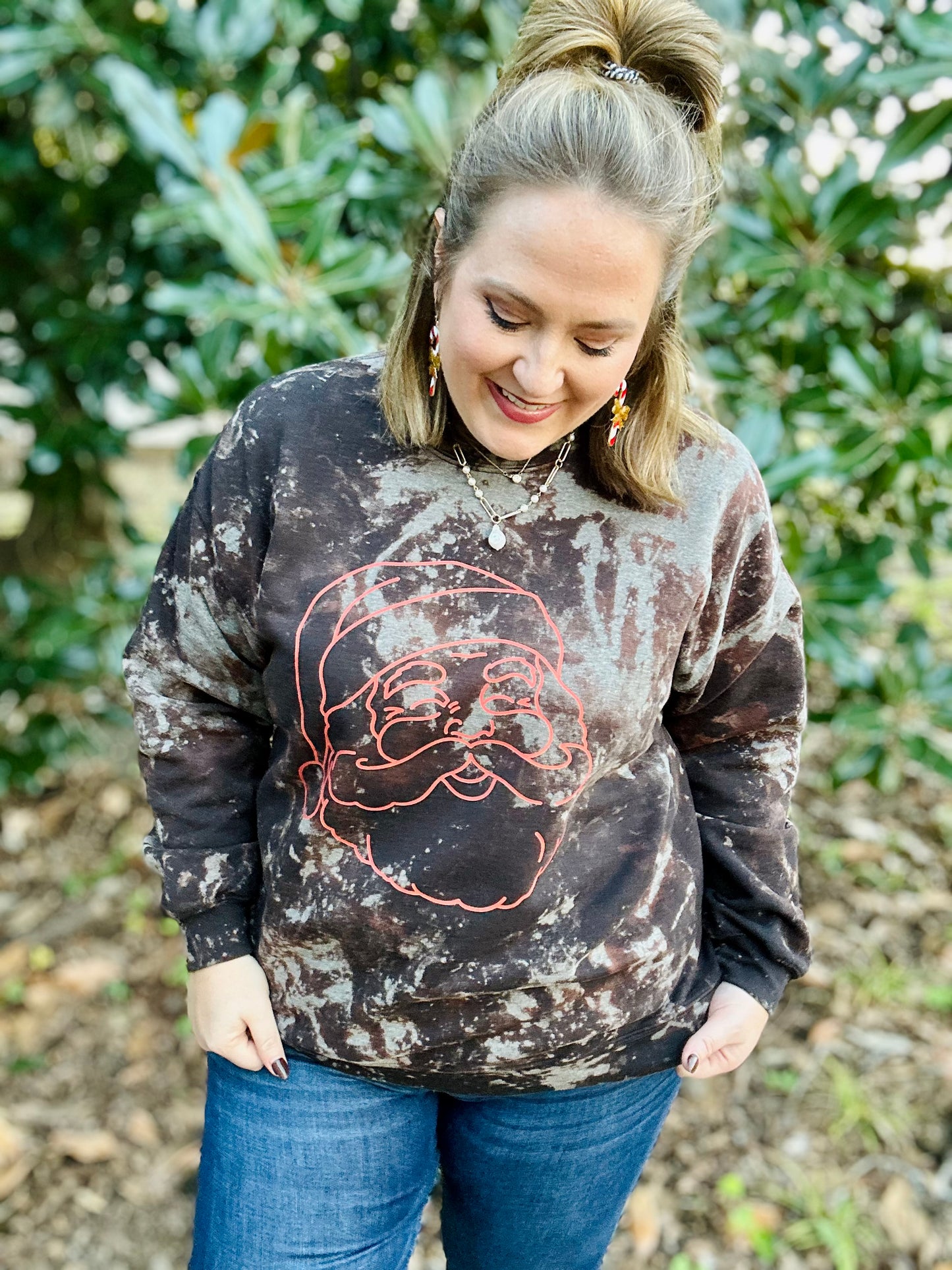Santa Classic Bleached Sweatshirt
