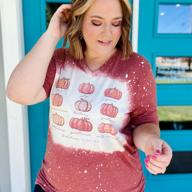 Pumpkin Fruits of the Spirit Bleached Tee