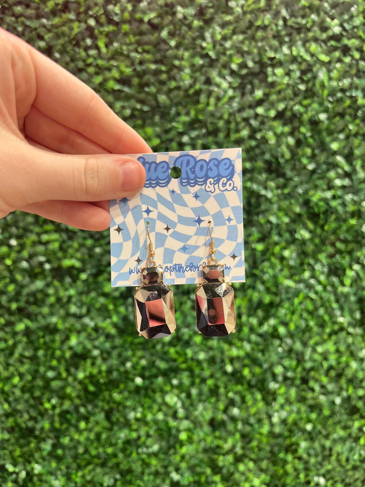 Square Crystal Earrings