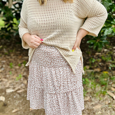Raylee Animal Print Ruffled Skirt