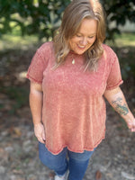 Jolene Acid Wash Top (Multiple Colors)