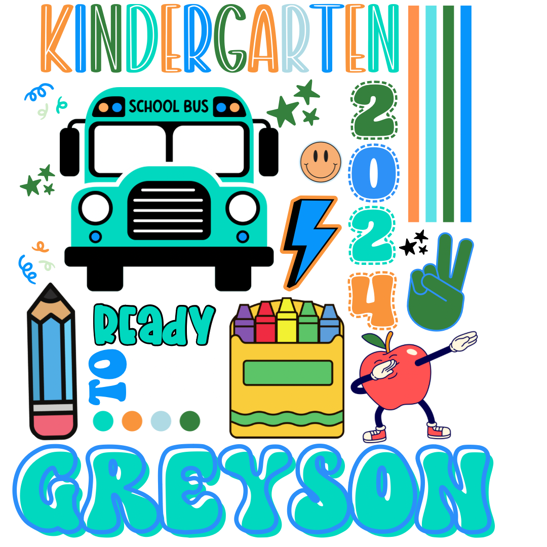Customized Collage Back to School Tee (Any color, any size!)