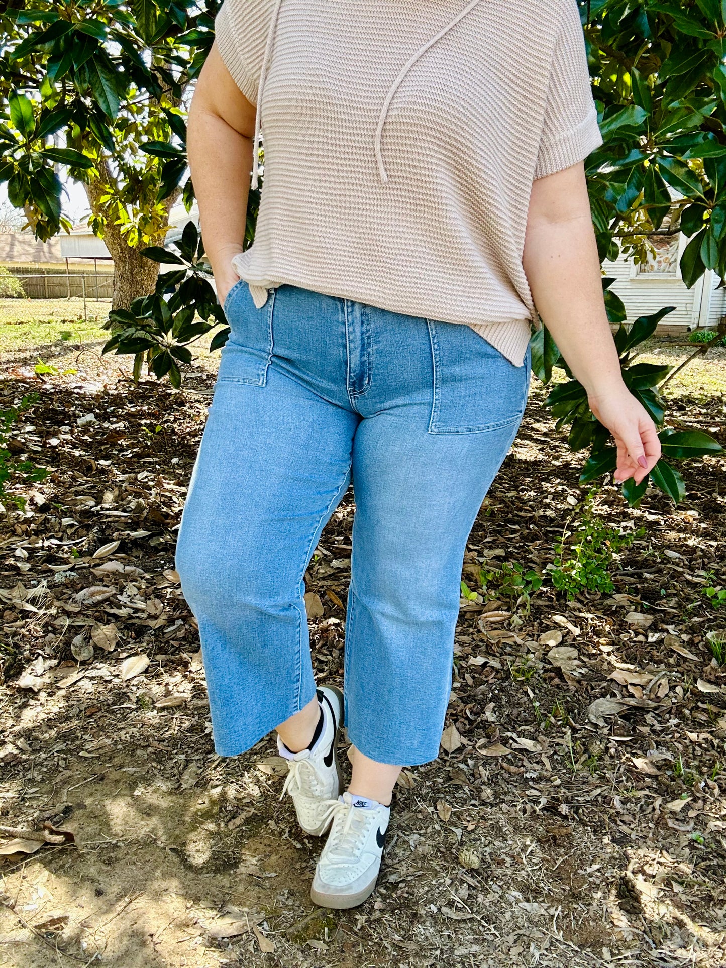 Mindy High Rise Wide Leg Vervet Jeans
