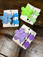 Flower Claw Clip Trio