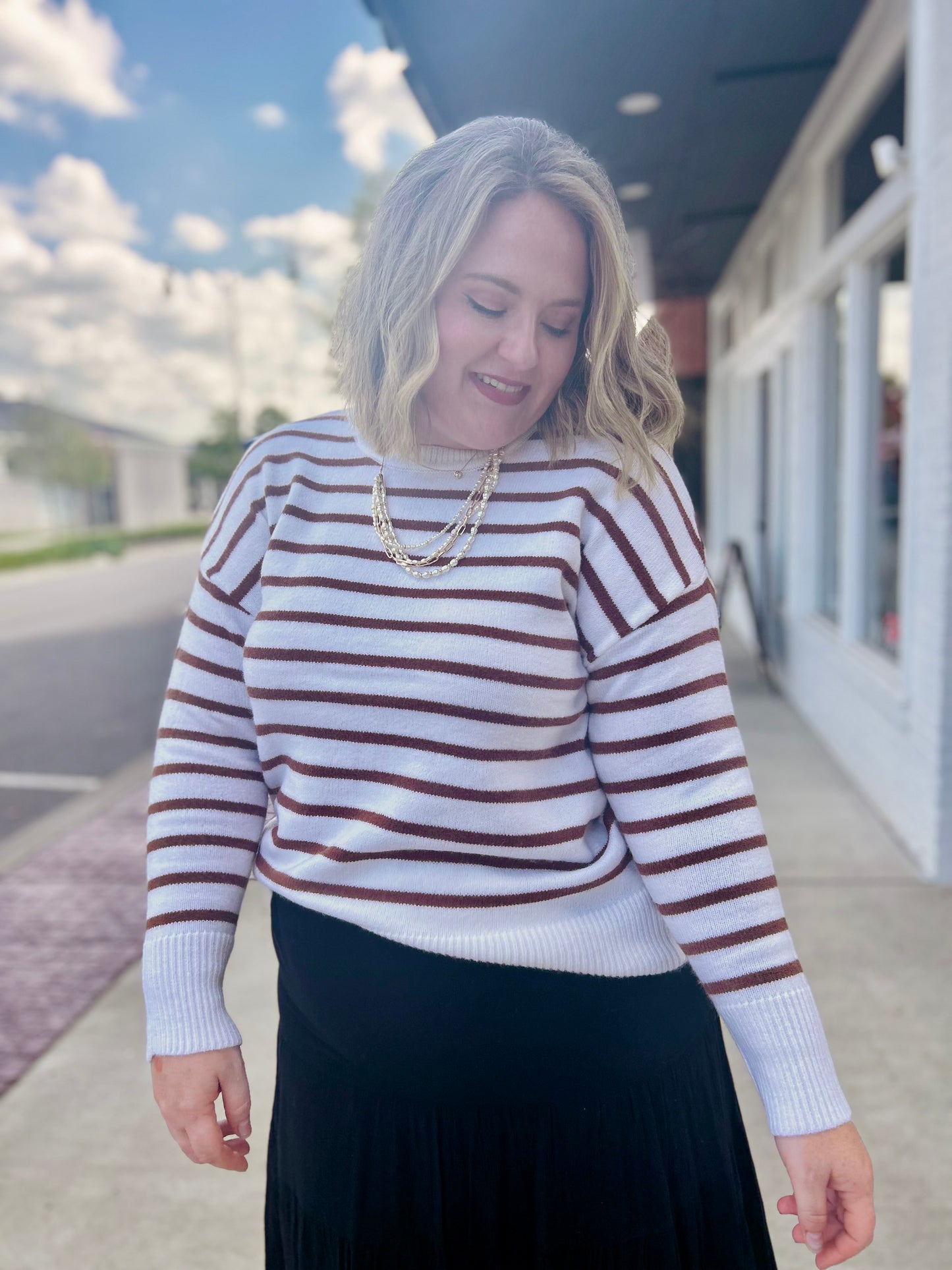 Striped Knit Sweater