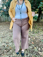 Emmy Brown Cropped Denim Pants