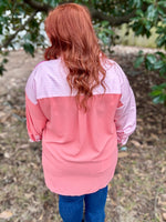Kara Pink Multi Collared Top