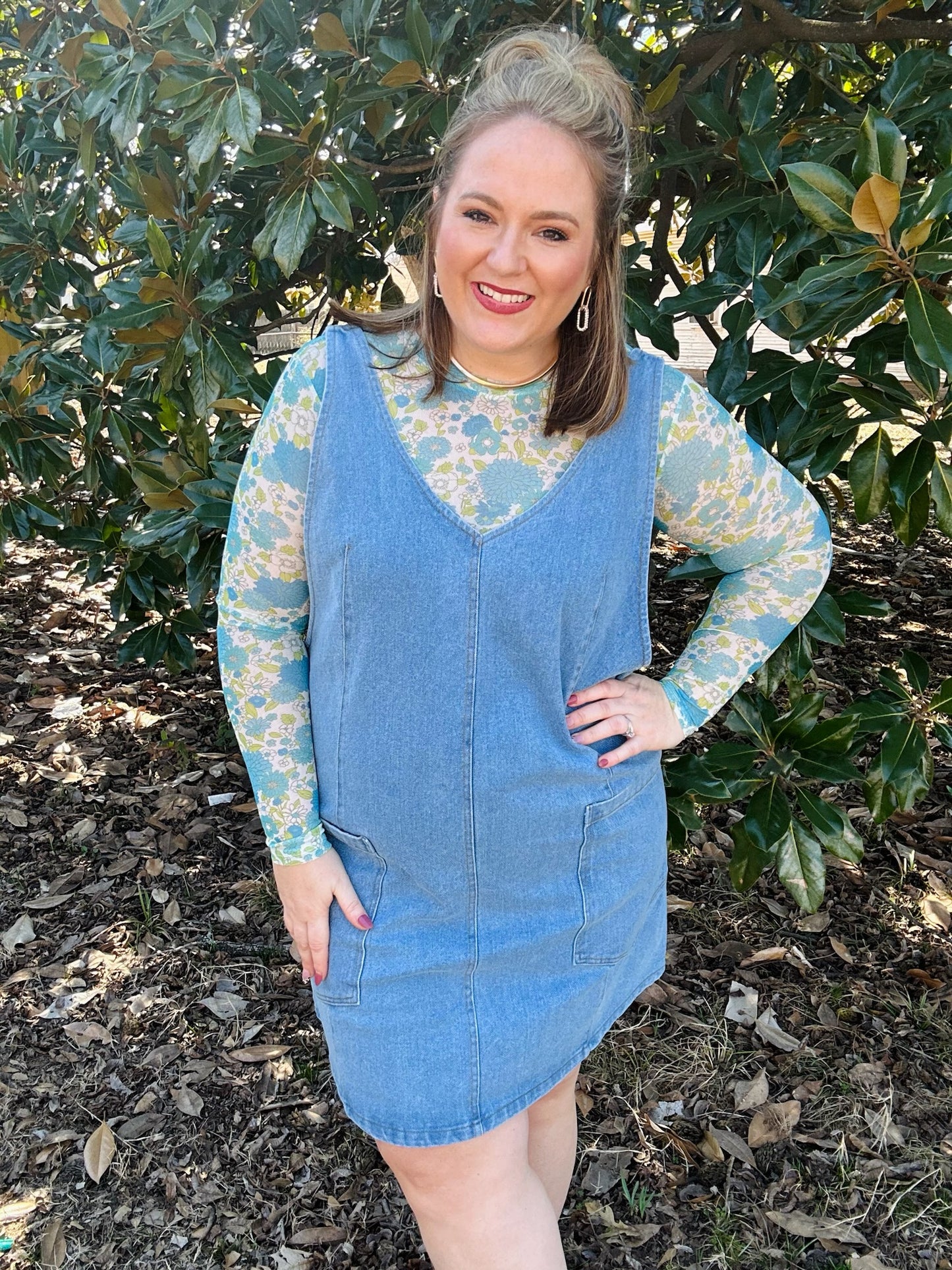 Kenna Denim Knot Dress