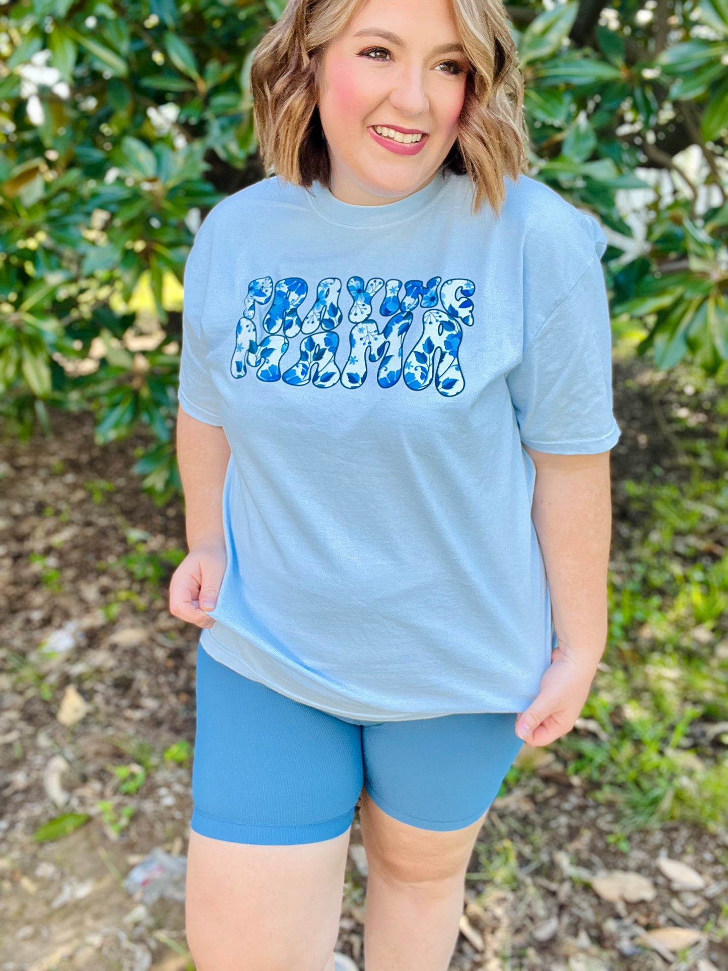 Floral Praying Mama On Comfort Colors