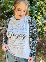 Speak the Name of Jesus  Distressed Graphic Tee