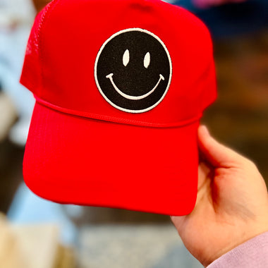 Smiley Patch Trucker Hat (Multiple Colors)